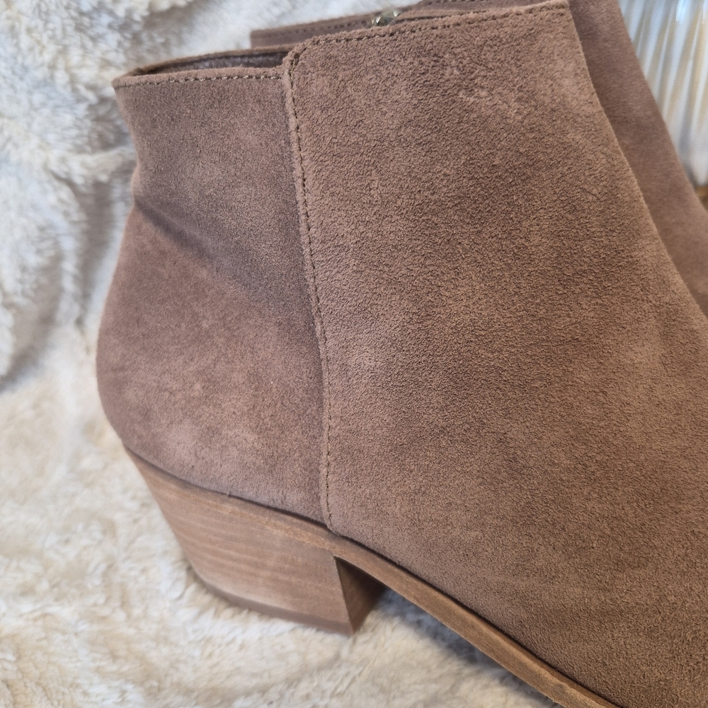 Thursday Boot Co Downtown Ankle Boot Rose Brown Suede Zip Up Western Boho Sz 10 - Picture 4 of 13